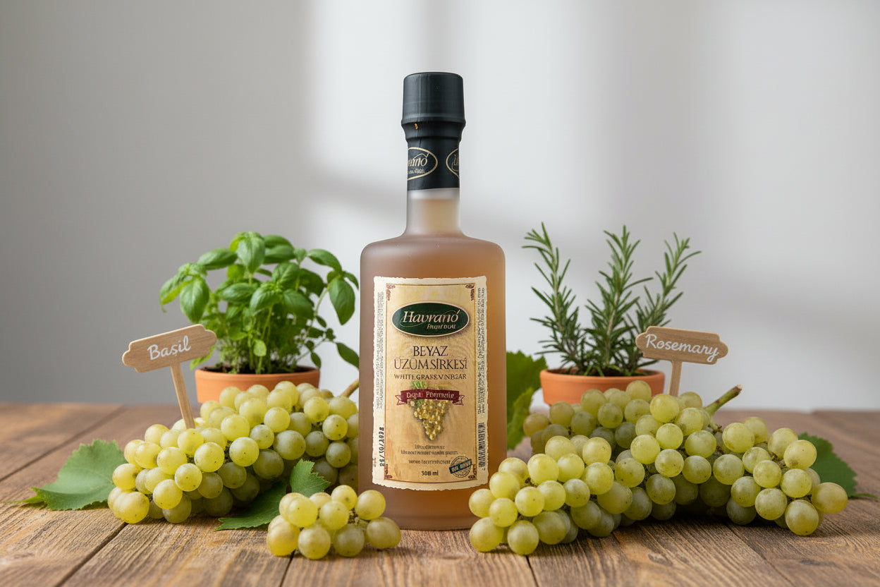 Doğal Fermente Beyaz Üzüm Sirkesi