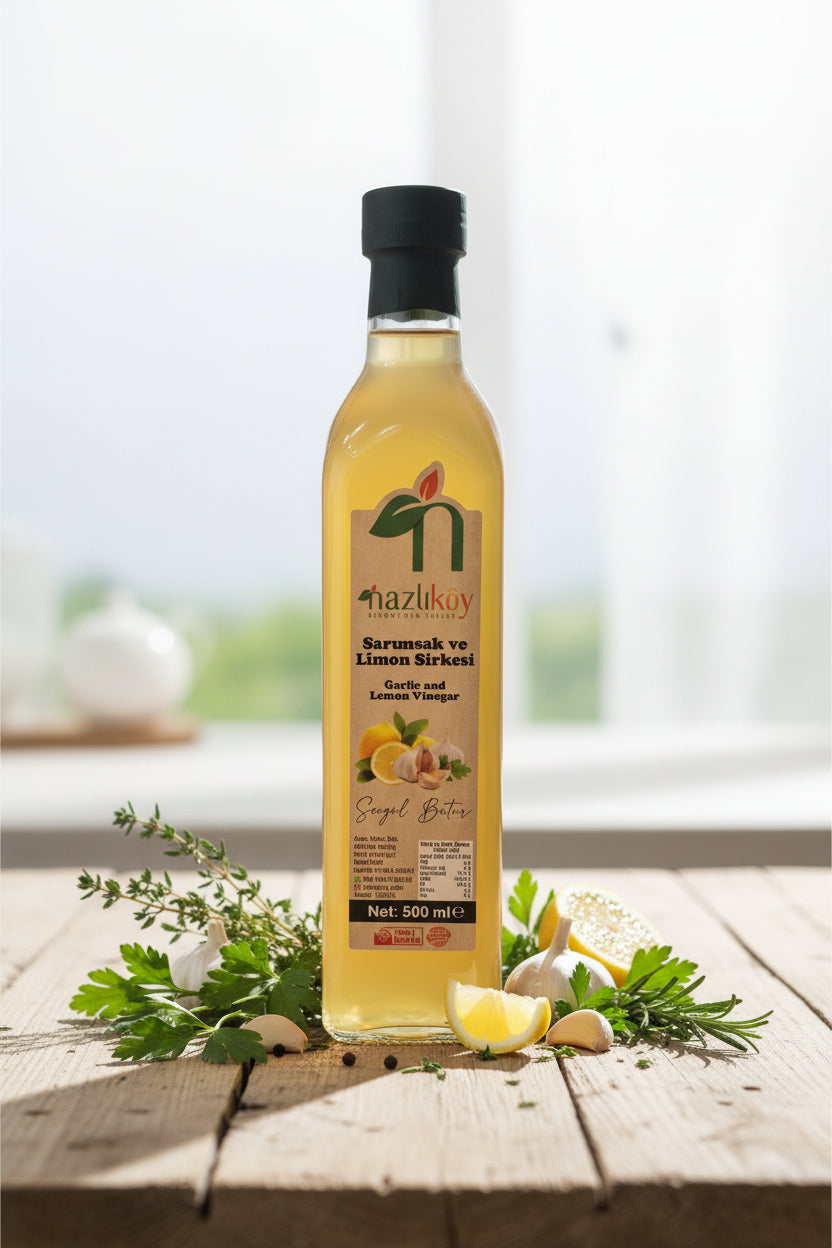 Knoblauch- & Zitronenessig (Sarımsak ve Limon Sirkesi) – Nazlıköy
