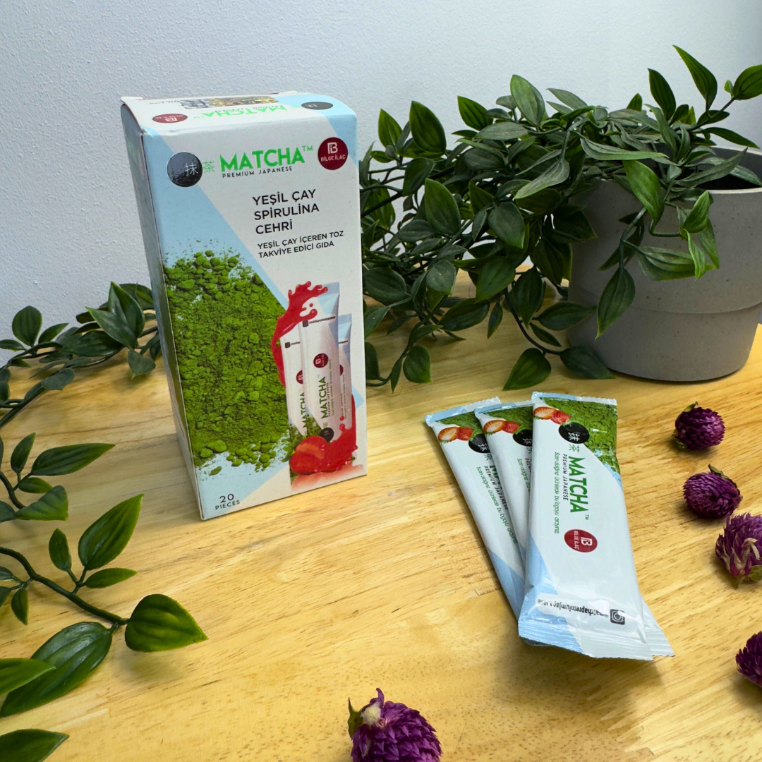 Matcha yeşil Çay / Bilge İlaç Matcha Premium Japon çilek aromalı matcha çayı