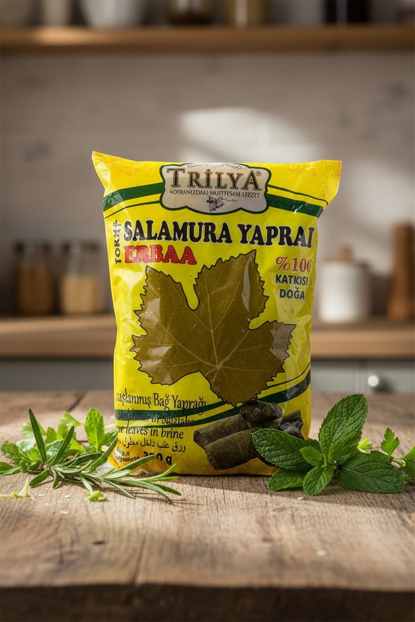 Weinblätter in Salzlake (Salamura Yaprak – Erbaa) – Trilya